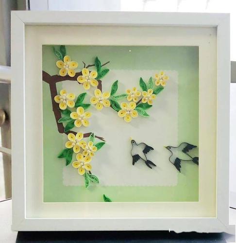 衍纸画·【报春】点击购买教你做衍纸(273)清丽(下)材料包已上架教你