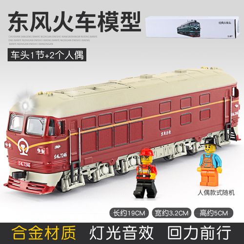 【精选玩具】合金绿皮火车仿真和谐号复古内燃机车车