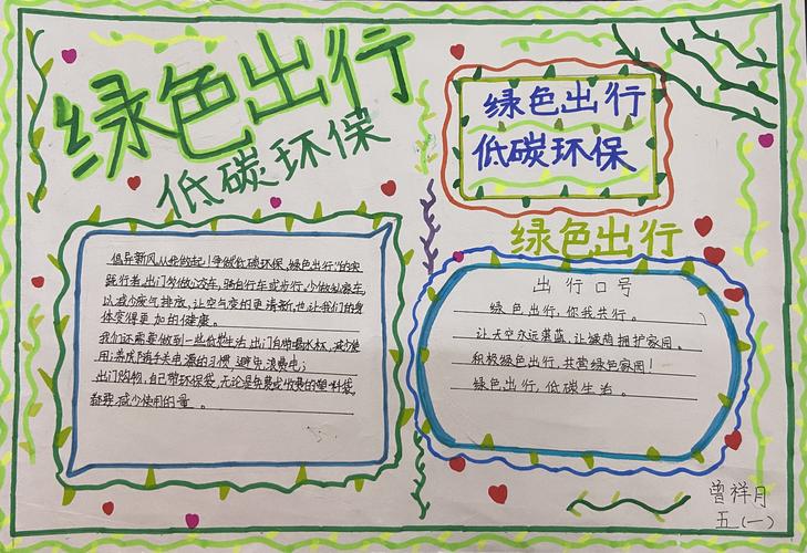 水南学校五年级举办"绿色环保"主题手抄报活动