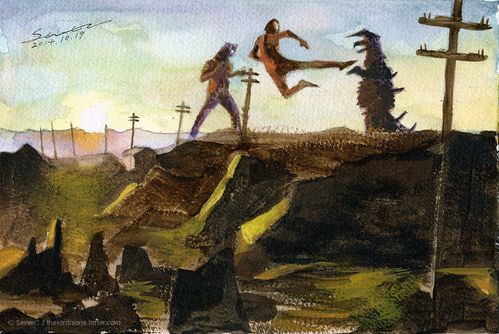 上周那张今天扫描啦~『奥特曼曾在夕阳下死去』当年看杰克印象最深的