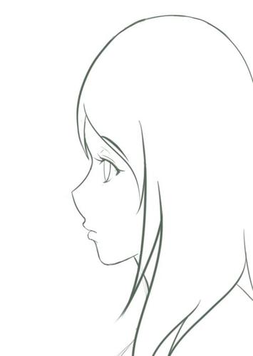 欧美风人物侧脸简笔画