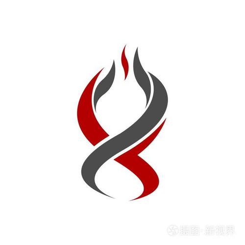 火焰标志矢量模板. 消防标志设计图形. 火炬标志设计元素. 热火图标.