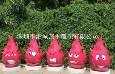 深圳热卖促销玻璃钢火龙果雕塑