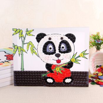 2018新品儿童益智教材diy创意材料包纽扣扣子画手工制作装饰画子粘贴