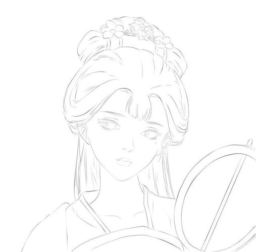 古风人物手绘线稿 一笔一画勾勒最美中国风