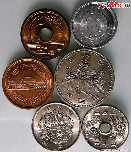 日本平成十年硬币一套