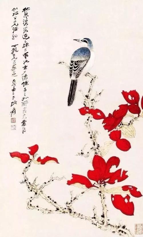 张大千高清工笔花鸟32幅,美翻了!