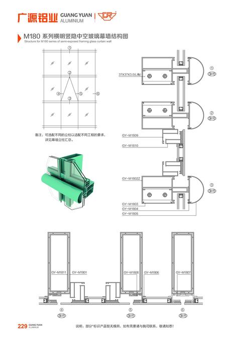 grm92系列推拉门结构图_铝型材_工业铝材_门窗型材_全