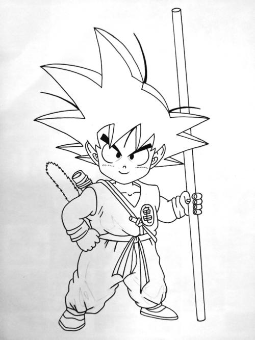 马克笔绘画# 七龙珠 悟空威武!99_绘画_马克笔_文化