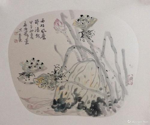 荷花图012_洪大亮画集_洪大亮作品展_洪大亮在线作品