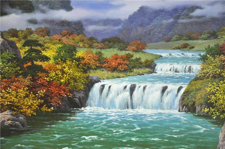 朝鲜油画崔赫山河壮丽一级画家
