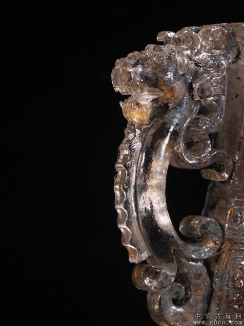 【战汉时期老琉璃『螭龙』杯】