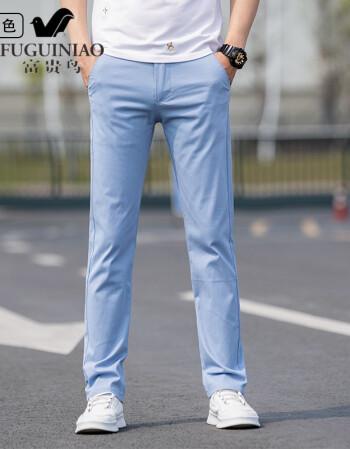 富贵鸟特价捡漏男士休闲裤直筒宽松2021年秋季新款商务大码纯棉弹力长