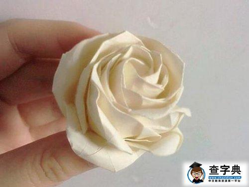 纸玫瑰花的折法图解大全-原创安安玫瑰