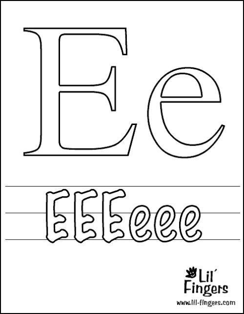 字母e的简笔画的