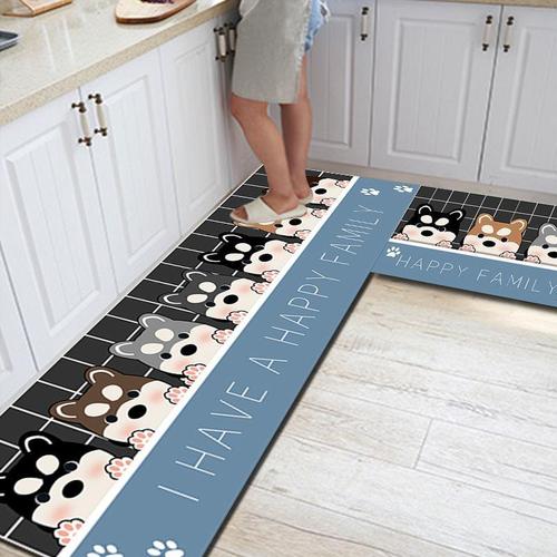 进地板垫防油吸水厨房地垫脚垫卫生间浴室防滑垫口地毯垫子涡曼视频