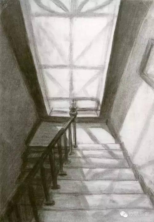 其它 场景素描参考图 写美篇 表现手法:焦点透视 1,形成强烈透视感