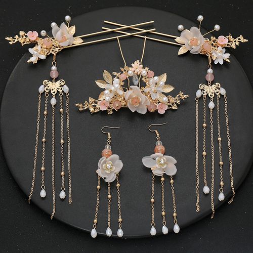 儿童汉服古风头饰流苏发饰古代发簪步摇插梳发饰