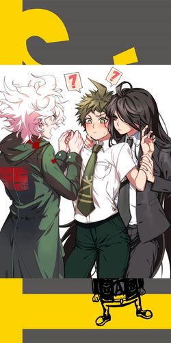 弹丸论破狛枝凪斗x神座出流x日向创三人组动漫全面屏壁纸