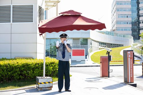 保安站岗保安亭高清图片下载-正版图片501336689-摄