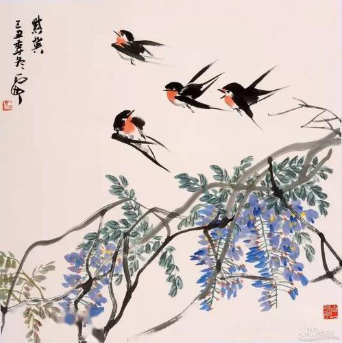 【国画教程】小鸡和燕子的画法