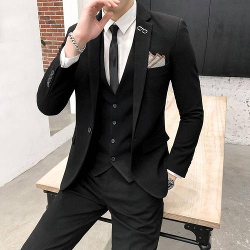 套装男士礼服新郎西服修身伴郎西装