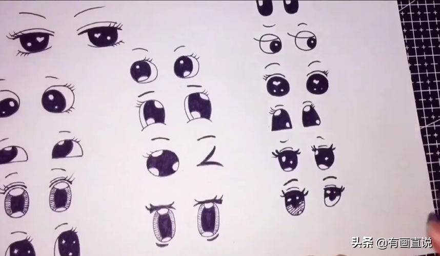 卡通简笔画人物各种表情眼睛的画法,教你画流泪的眼睛,附带视频