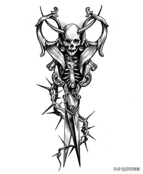 骷髅纹身手稿推荐