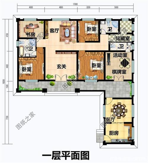 一层平房户型图