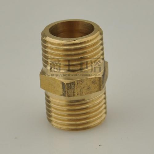 双接头 分双外丝 4 水龙头铜外丝接头 水龙头配件 全铜对丝直接头