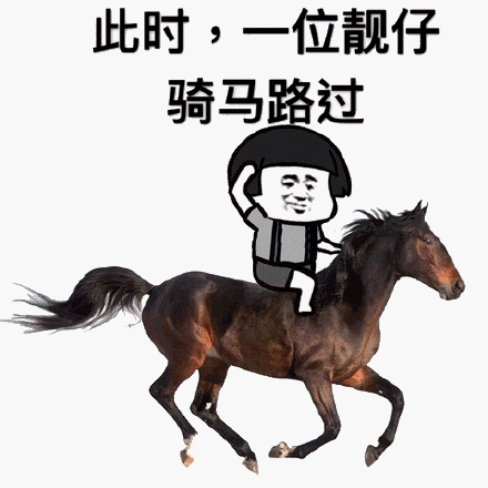 此时9一位靓仔骑马路过_靓仔_路过_骑马_此时_一位表情