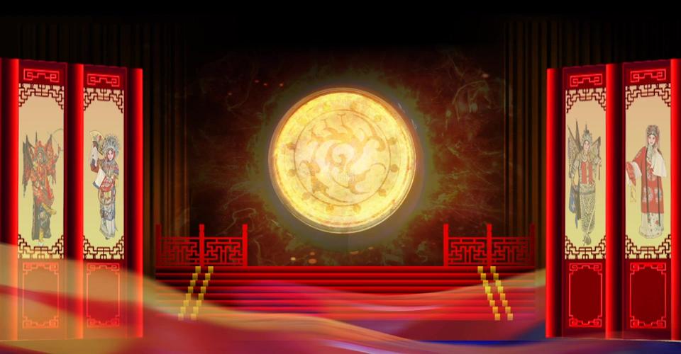 戏曲秦腔花木兰大鼓背景