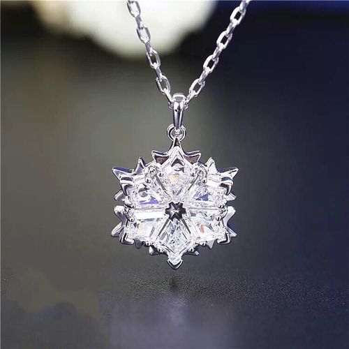 swarovski 施华洛世奇银色雪花水晶项链