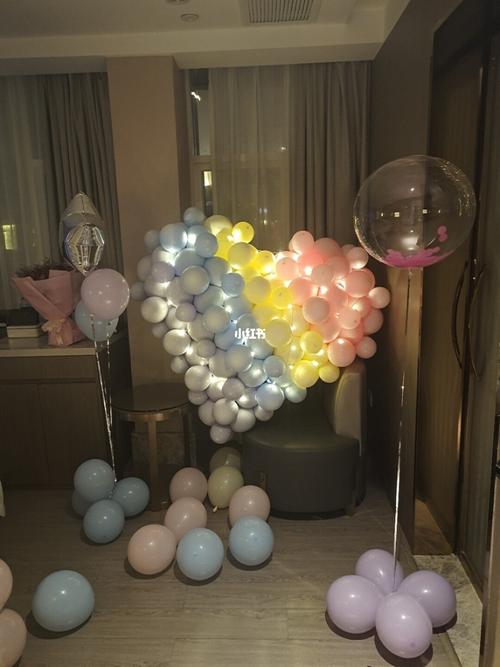 揭阳 普宁生日惊喜气球布置 民宿房间布置_民宿_求婚