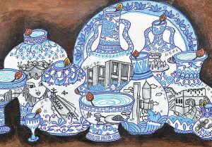 ③ 春天耽诳砂家乡; 我的中国梦小学生画;; 儿童