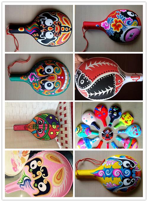 马勺纸浆面具民间艺术脸谱绘画涂色幼儿园儿童吊饰diy