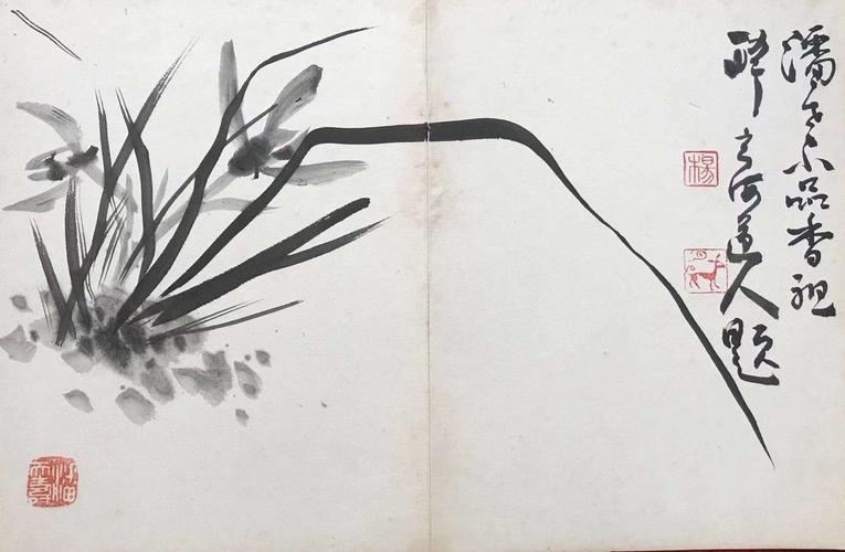 我的收藏潘天寿大师的兰花作品