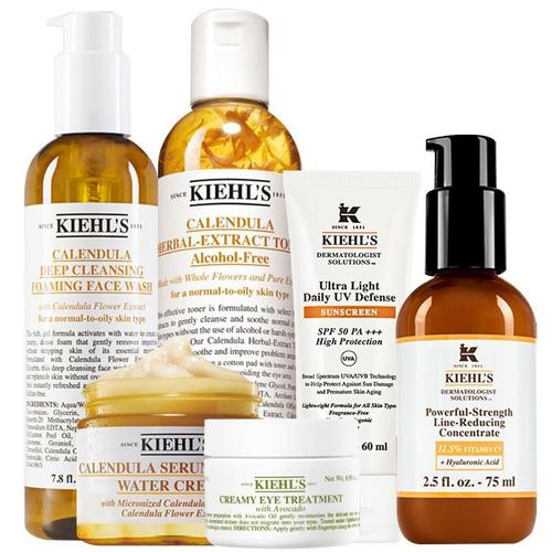 kiehls科颜氏金盏花女士面部护肤套装礼盒滋润控油清爽控油套装洁面水