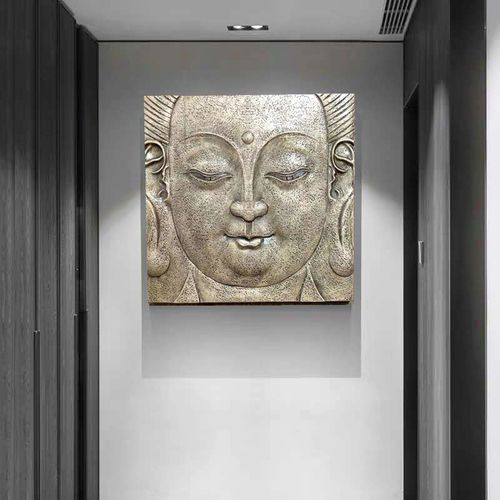 中式式禅意壁饰佛脸墙砖家居家居装饰装饰画挂件如来仿古砖包括文化石