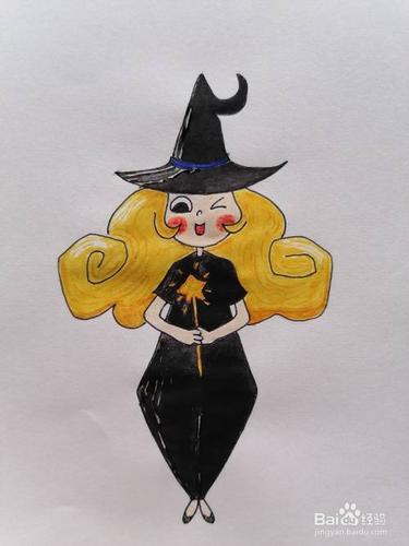 小魔法师用水彩怎么画