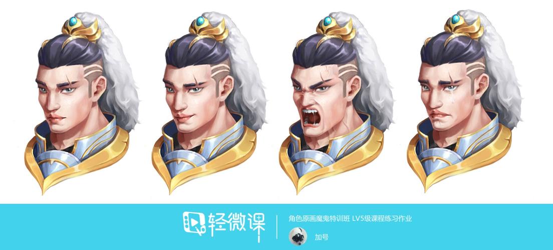 角色原画人物表情的绘制练习