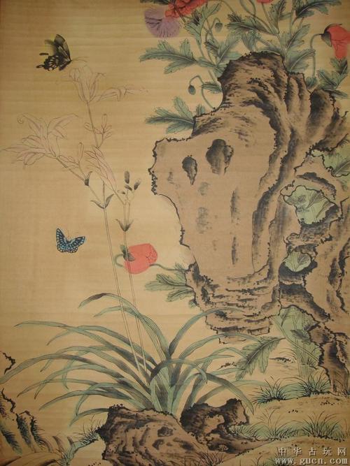 清代女画家·马荃作品【蝶恋花】中堂原裱原稿