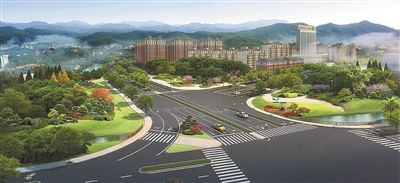 整治提升后的中泰街道入城口(效果图)