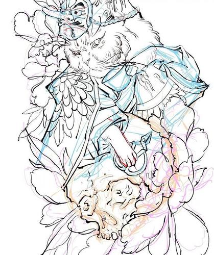 浮世绘 百猫图·超恶男子