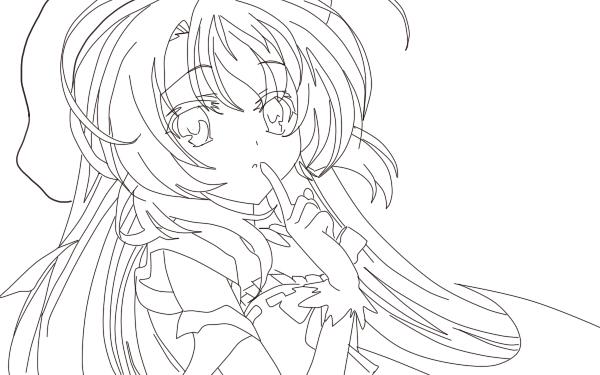 帮忙把这几张二次元图p成线稿,加高分!画图也行,绝对