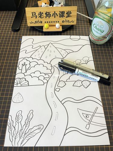 马克笔风景画_风景画_马克笔_儿童画_人文_绘画