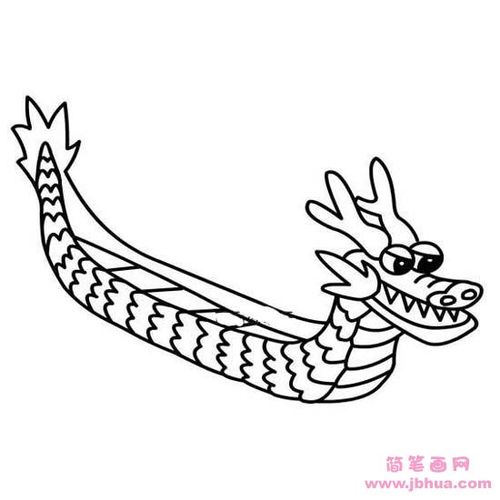 龙舟简笔画画法