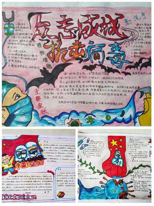 时不时做一些抗疫手抄报,用画笔为武汉加油!为中国加油!