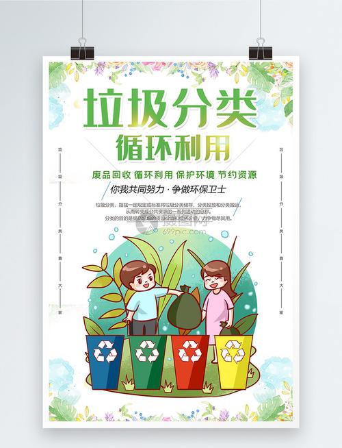 垃圾分类回收宣传海报
