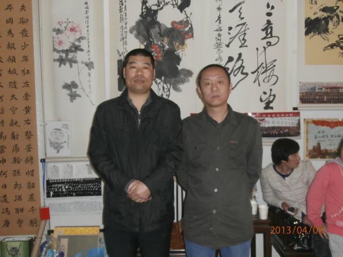 宿州市青年书画家协会萧县青年画家王晓峰赴协会交流访问